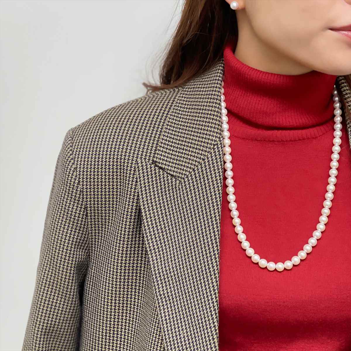 パール ニットコーデ