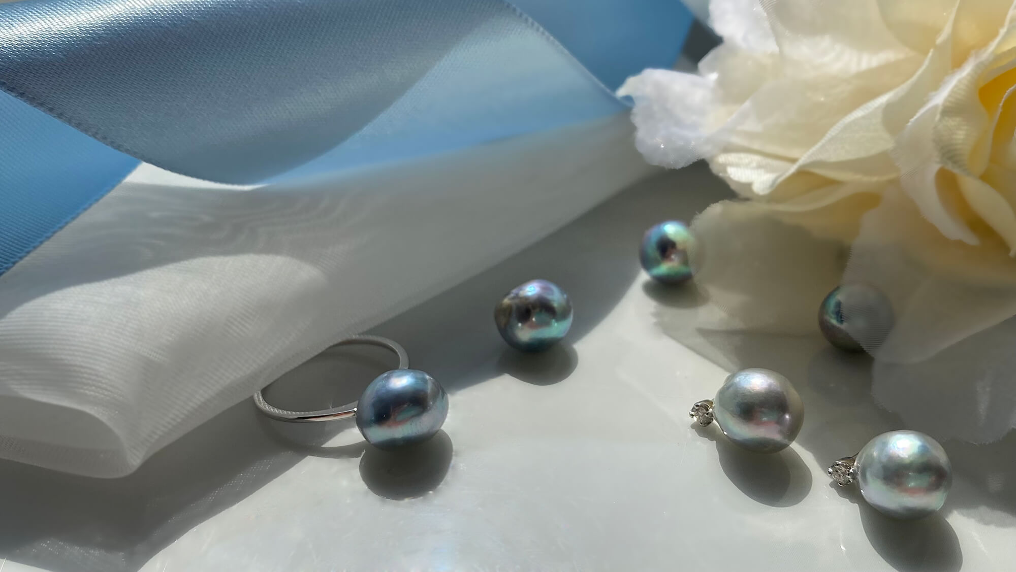 サムシングブルー 真珠