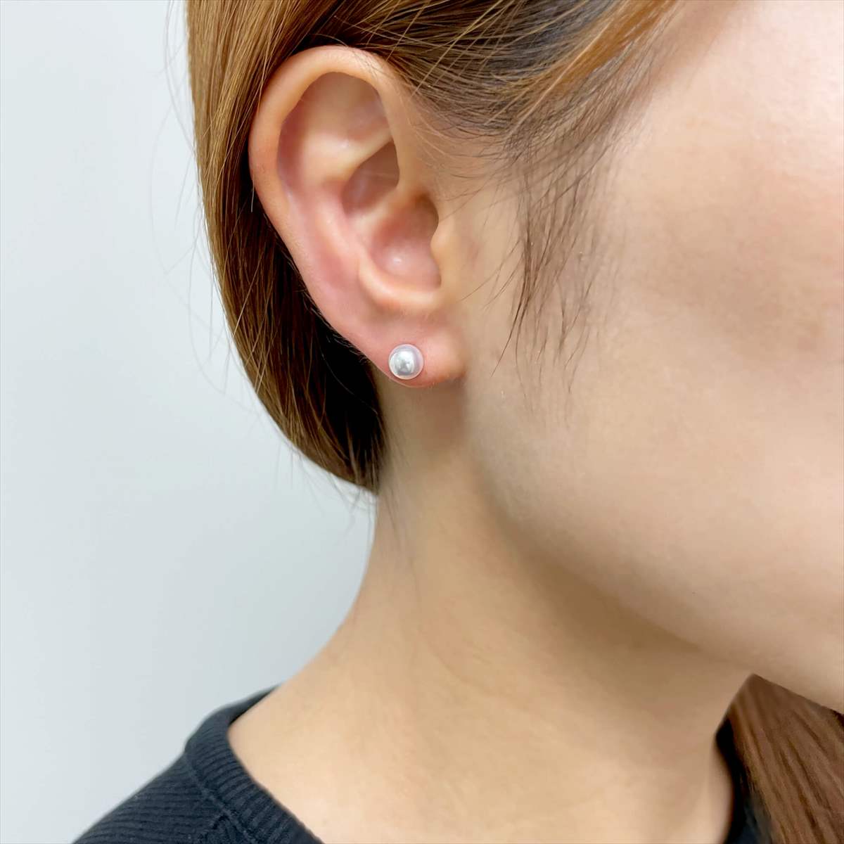 花珠真珠 スタッドピアス 6.0-6.5mm