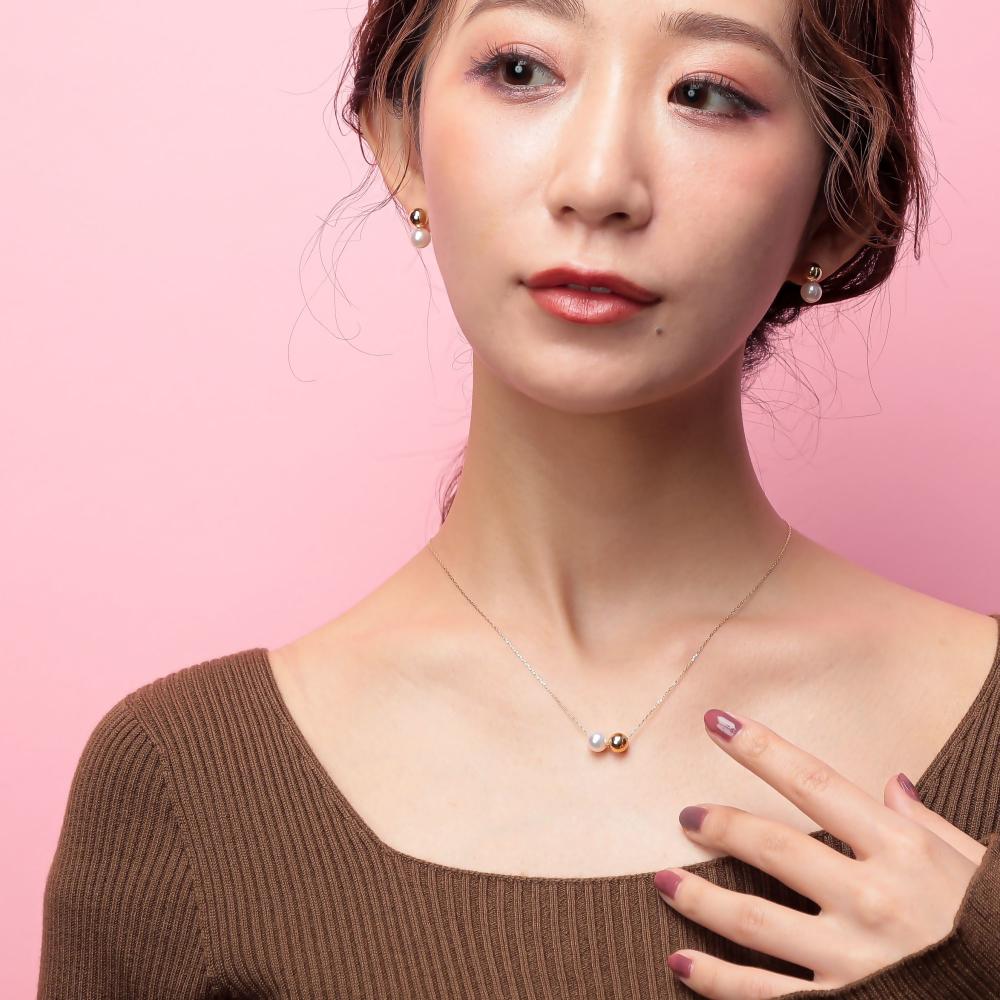 あこや真珠 メタルボールペンダント